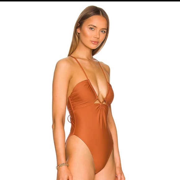 REVOLVE SWIM LPA Theo one piece rust colored one piece swimsuit like new - Picture 2 of 5